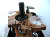 wine bottle and glass holder